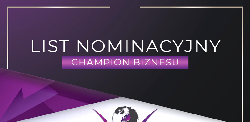 Nominacja do nagrody Champion Biznesu 2025. Obrazek wyróżniający do informacji prasowej Nowe Motywacje